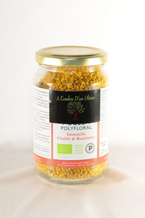 Pollen Polyfloral dynamisé bio en pelote 210 g