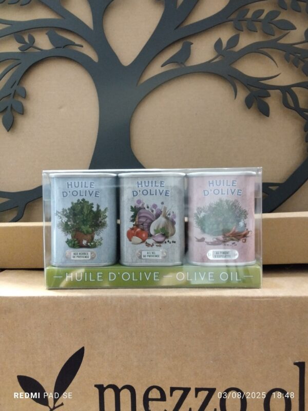 TRIO HUILE OLIVE HERBES DE PROVENCE/AIL/PIMENT D'ESPELETTE