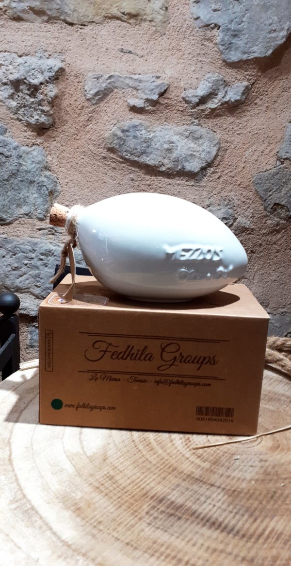 JARRE A HUILE 250ML BLANCHE (vide)