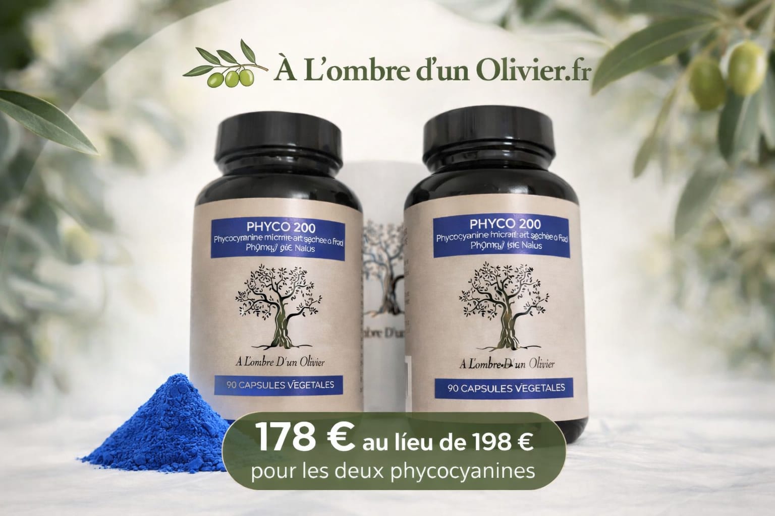 PHYCOCIANINE NATURE 90 GÉLULES 200MG 2flacons