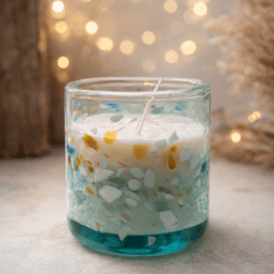 BOUGIE BOIS DE OUD VERRE SOUFFLE PIECE UNIQUE