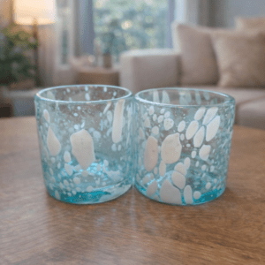 LOT DE 2 VERRES SOUFFLÉ