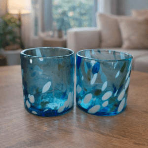 LOT DE 2 VERRES SOUFFLÉ