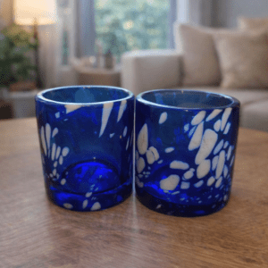 LOT DE 2 VERRES SOUFFLÉ